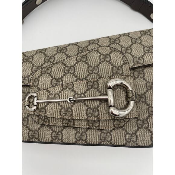 $3K NEW GUCCI GG ASYMMETRICAL 1955 HORSEBIT SHOULDER BAG PURSE AUTHENTIC! - Picture 7 of 14